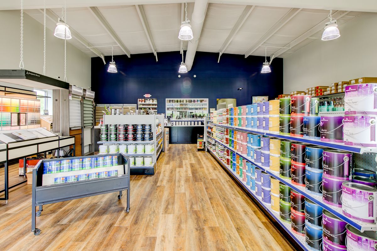 Paint store interior.